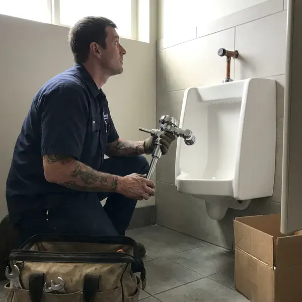 Local urinal installation by FGV Plumbing, Springfield, MO
