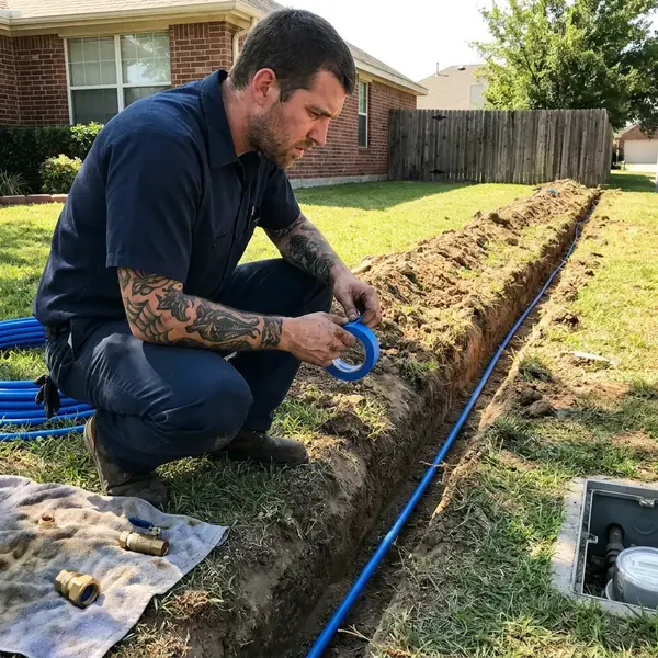 Local water line replacement by FGV Plumbing, Kansas City, MO